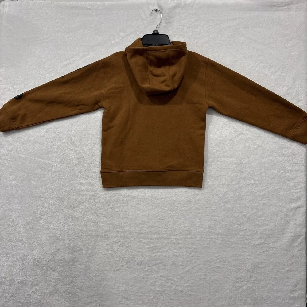 carhartt pullover sweatshirt, Youth Small, Brown With Graphic Logo